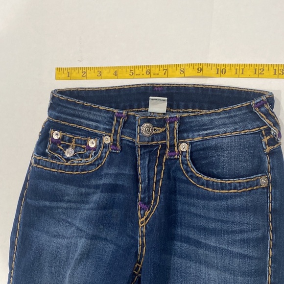 True Religion Women’s Blue Denim Jeans Jenny Curvy Flip Skinny Jeans. SIZE 25 - Picture 14 of 16